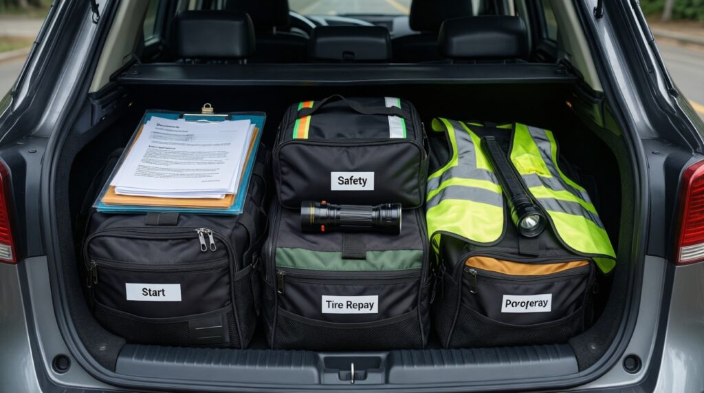 Путешествие на авто: как собрать набор в дорогу и не забыть важное - иллюстрация