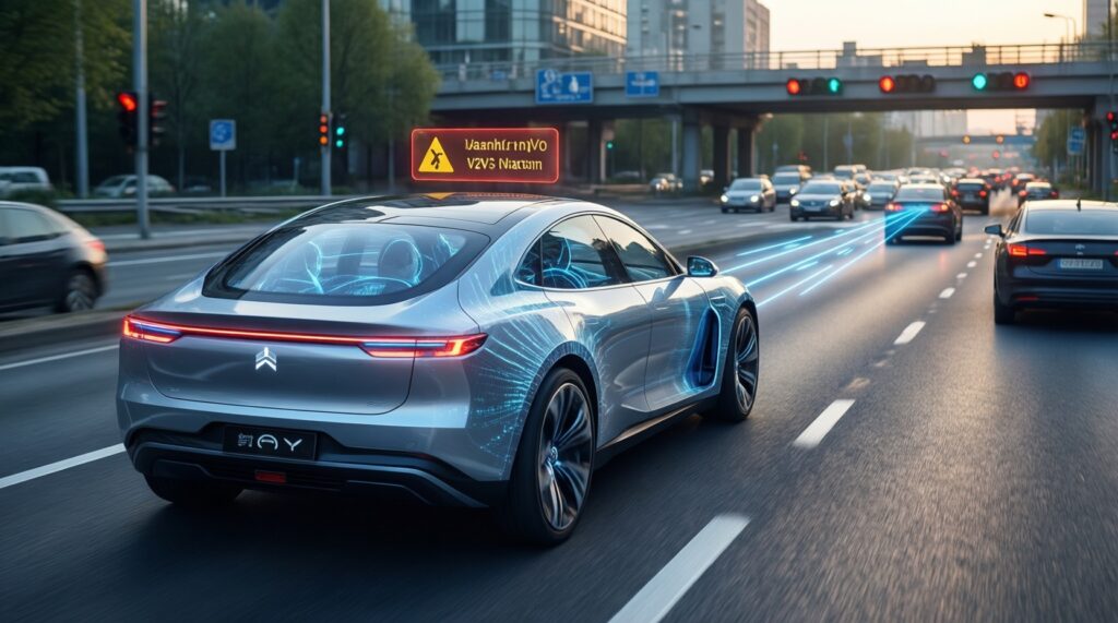 Автомобильные технологии будущего: автопилот, V2X и умные дороги - иллюстрация