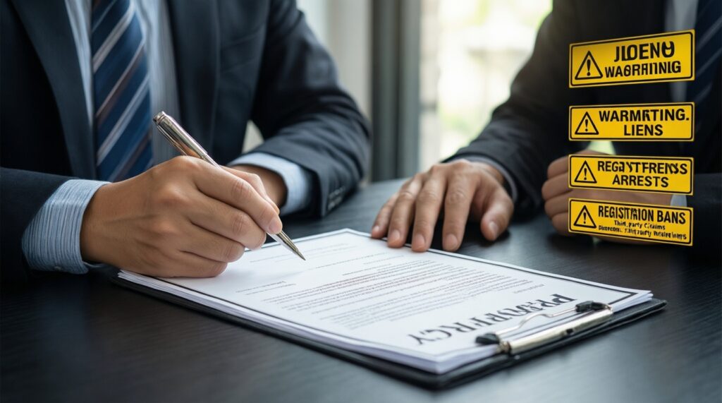 Юридические риски при покупке: залоги, ограничения, штрафы, дубликаты ПТС - иллюстрация